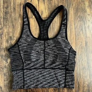 XIA Women's Large Long Sports Bra Workout Fitness Athletic Black X Racer Back